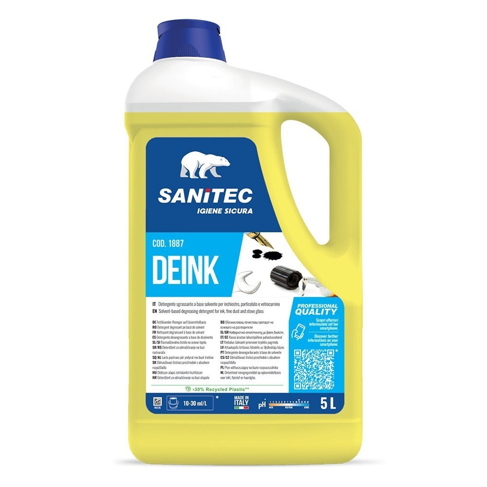 Detergent solvent pentru îndepărtrea petelor de cerneală, Sanitec Deink, 5L