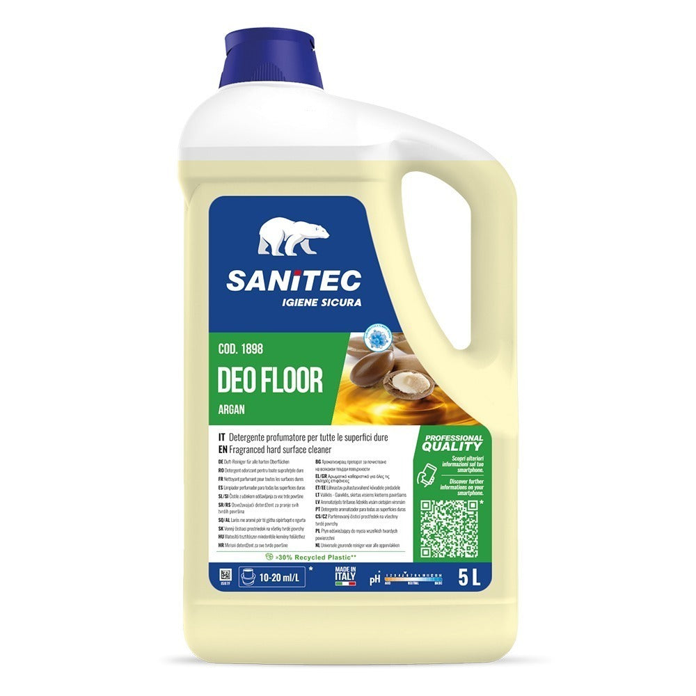 Detergent parfumat pardoseli, Sanitec Deo Floor, cu argan, 5L