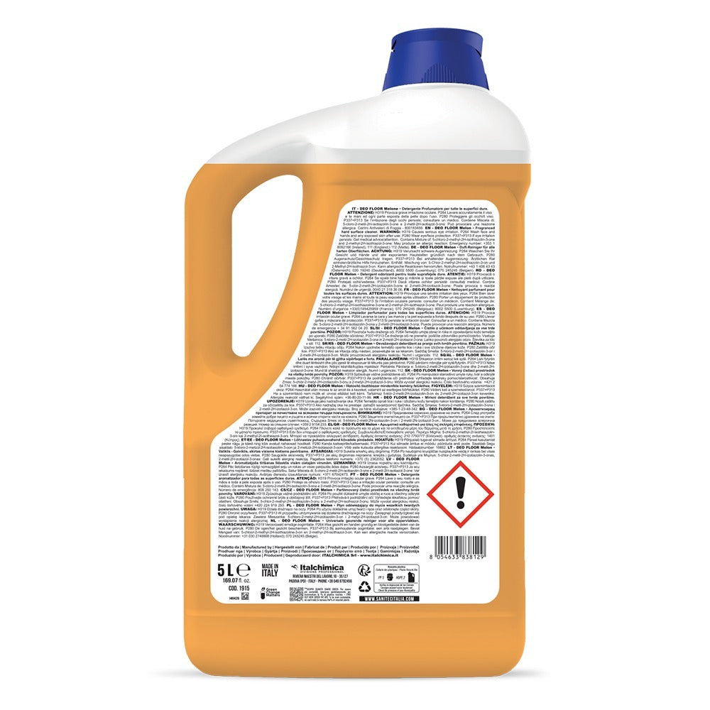 Detergent parfumat pardoseli, Sanitec Deo Floor, cu pepene galben, 5L