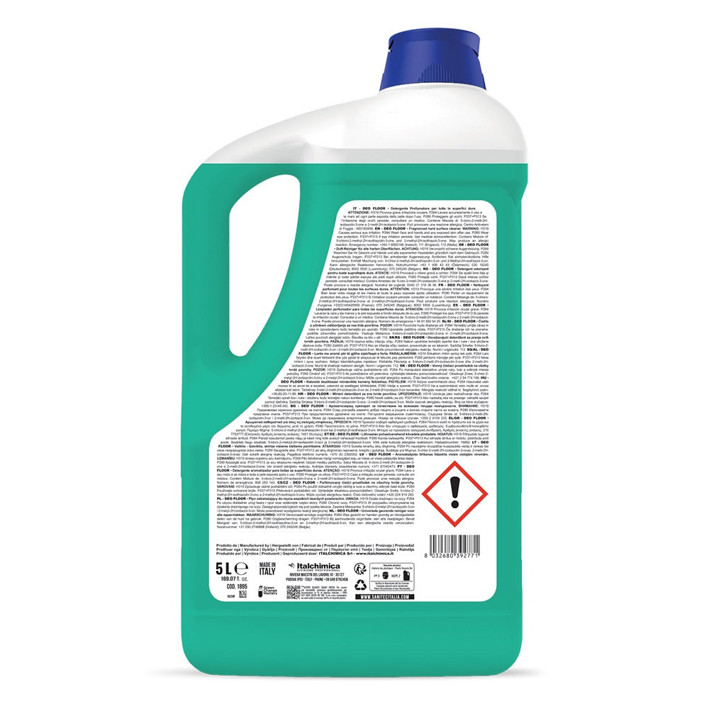 Detergent parfumat pardoseli, Sanitec Deo Floor, cu parfum de pin, 5L