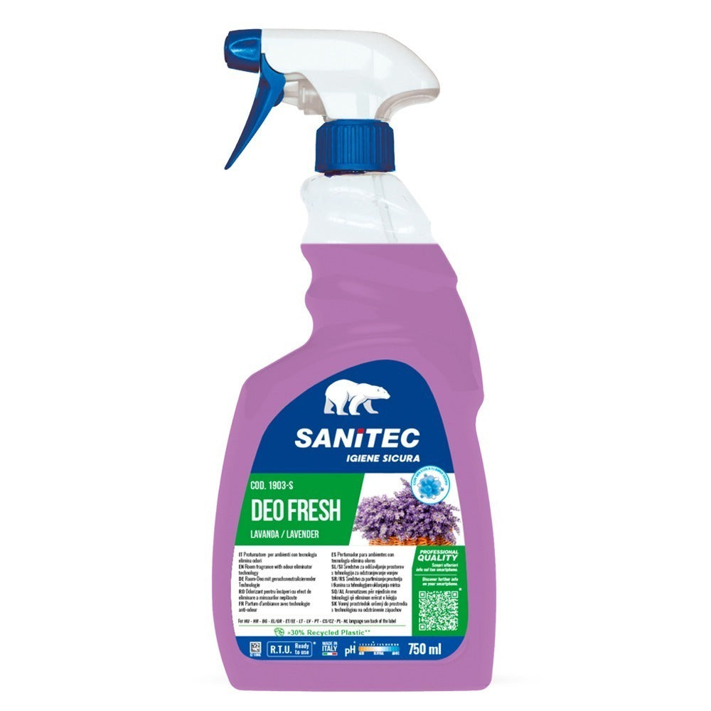 Odorizant ambiental cu parfum de lavandă, Sanitec Deo Fresh, 750ml
