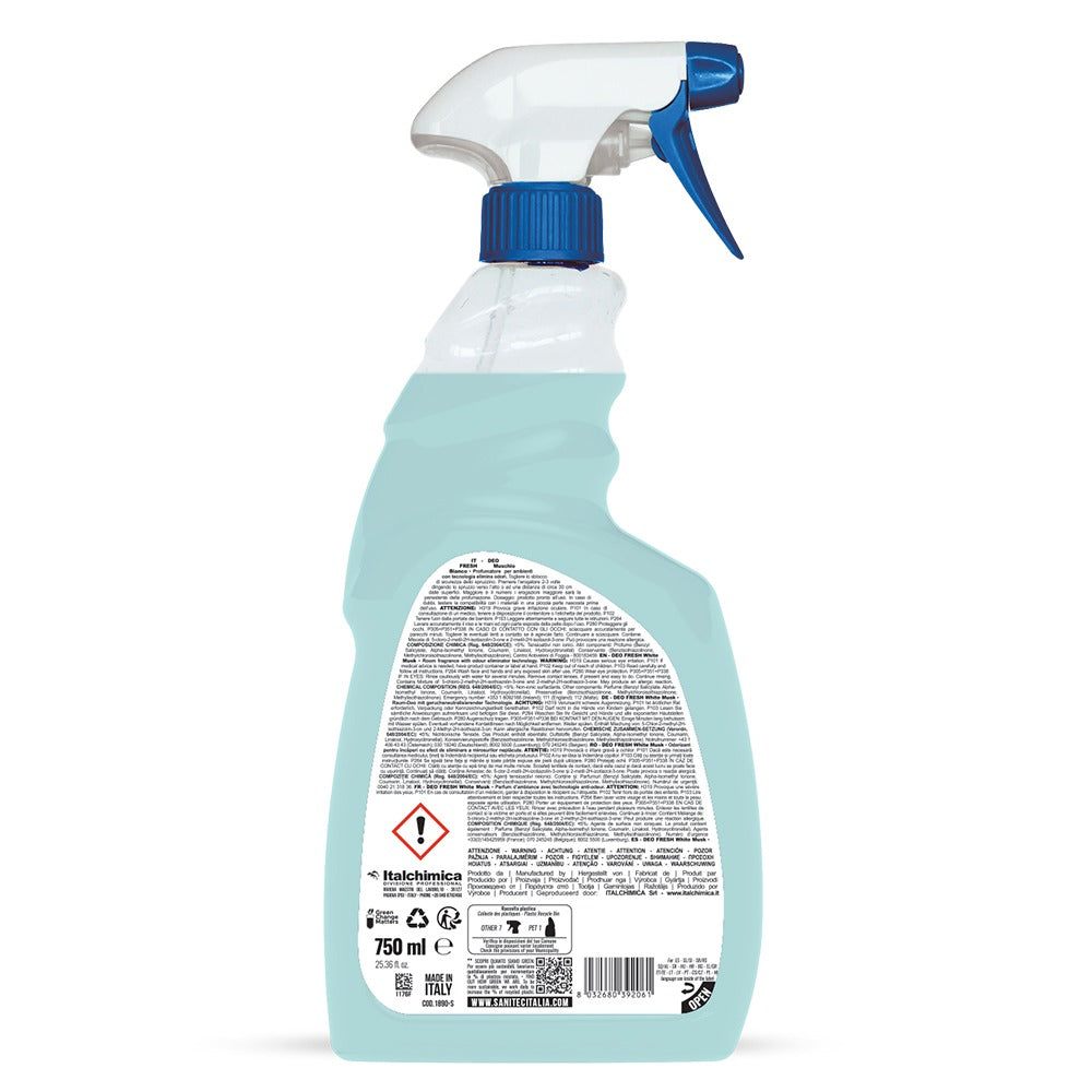 Odorizant ambiental cu parfum de mosc alb, Sanitec Deo Fresh, 750ml