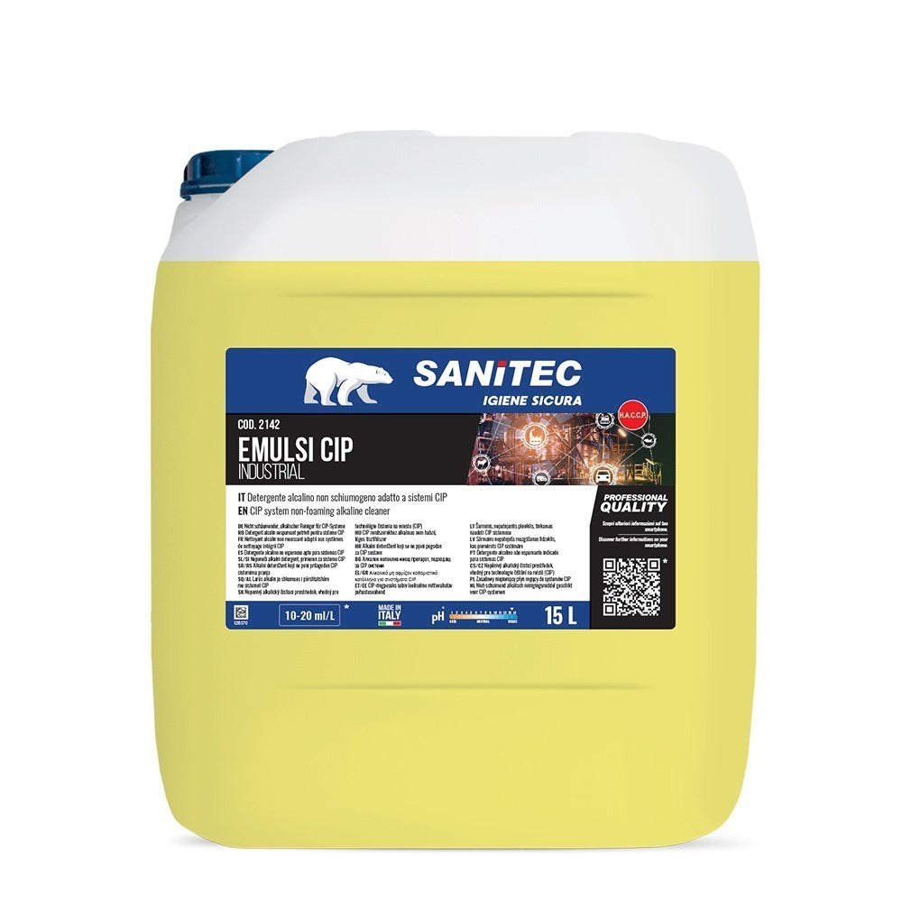 Detergent alcalin nonspumant pentru sisteme CIP, Sanitec Emulsi CIP, 15L