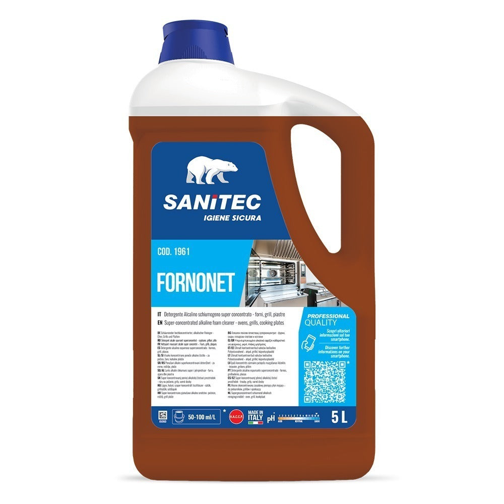 Detergent degresant spumant, pentru aragaz, cuptoare, grill, plite, Sanitec Fornonet, 5L