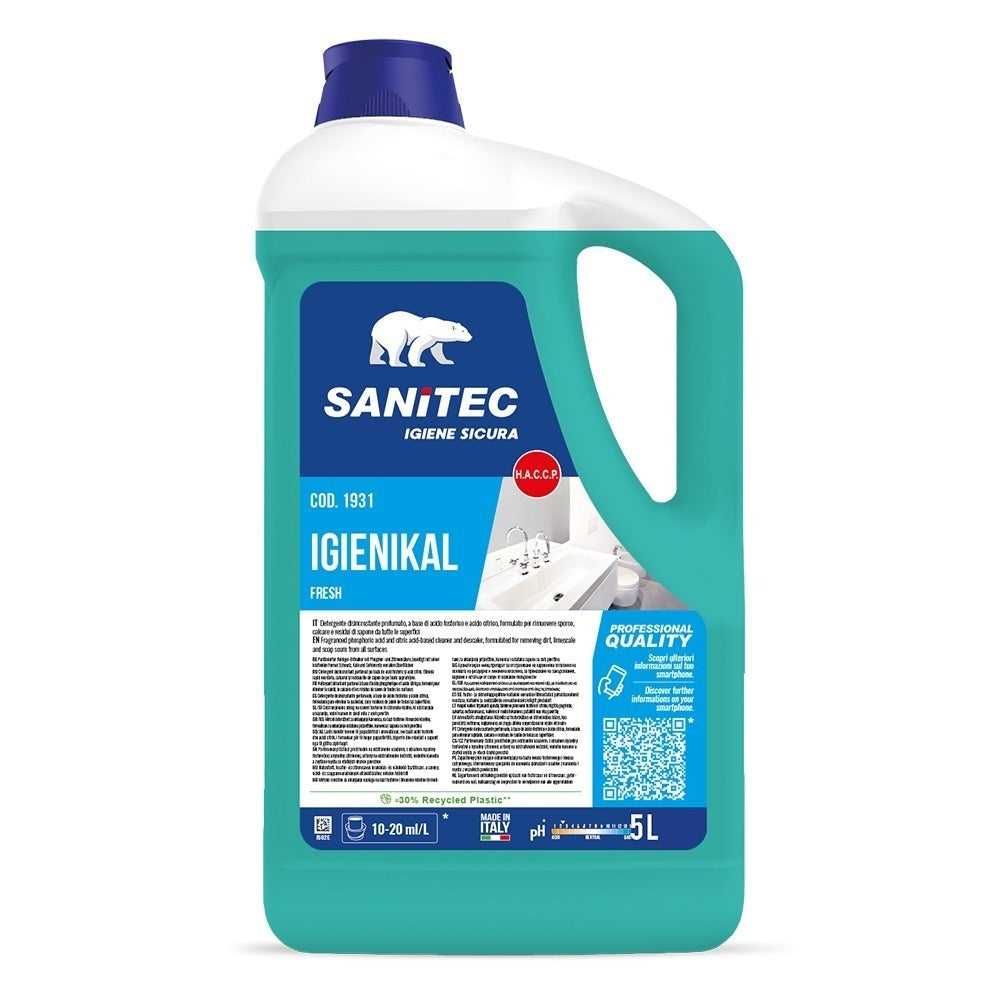 Detergent detartrant/anticalcar parfumat, pentru băi, Sanitec Igienikal Bagno, 5L