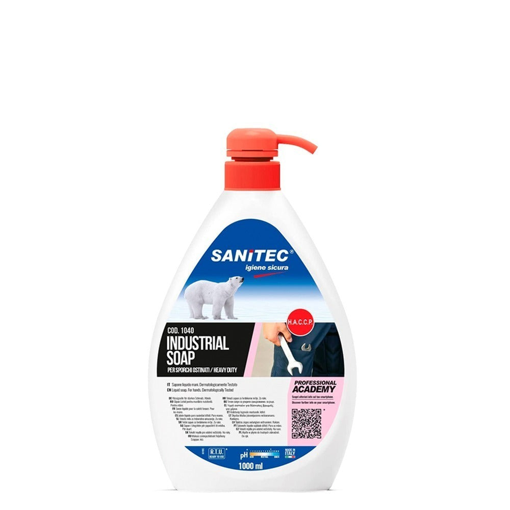 Săpun industrial pentru murdărie grea și unsori mecanice, Sanitec Lavamani Industria, 1L
