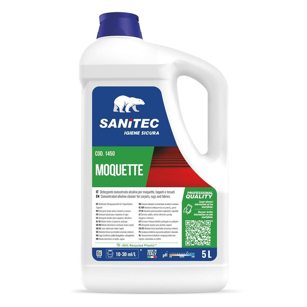 Detergent concentrat pentru mochete, covoare, țesături, Sanitec Moquette, 5L