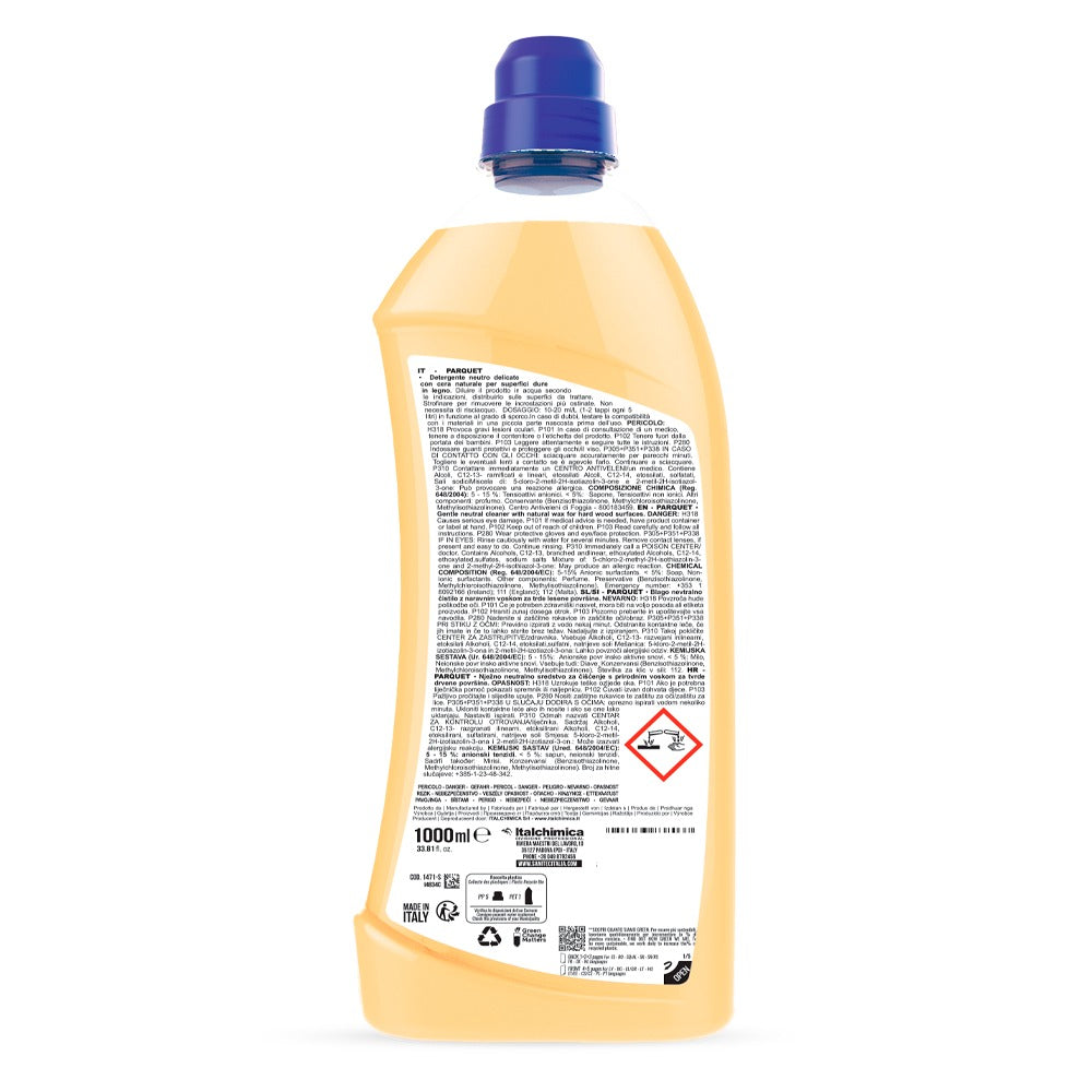 Detergent concentrat cu ceară naturală pentru suprafețe din lemn, Sanitec Parquet, 1L