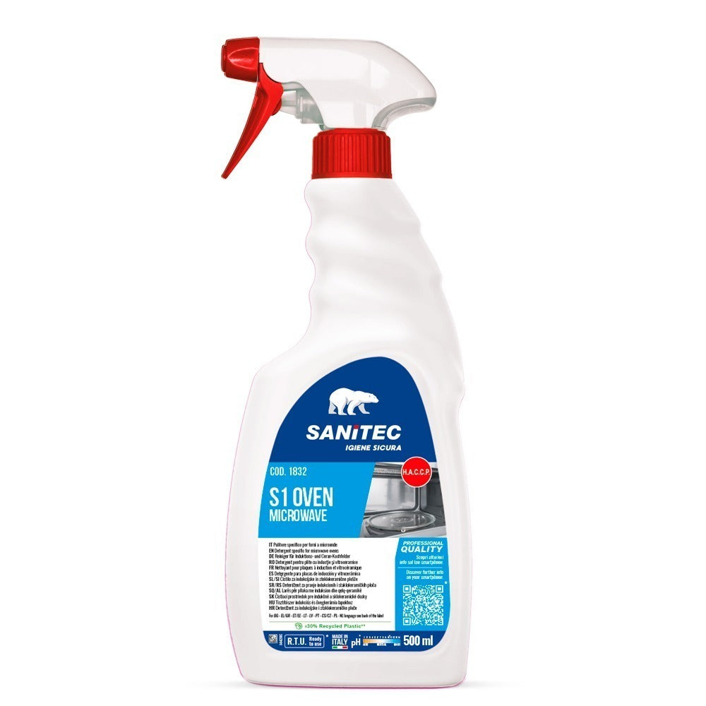 Degresant pentru curățarea cuptorului cu microunde, Sanitec S1 Oven Microwave, 500ml