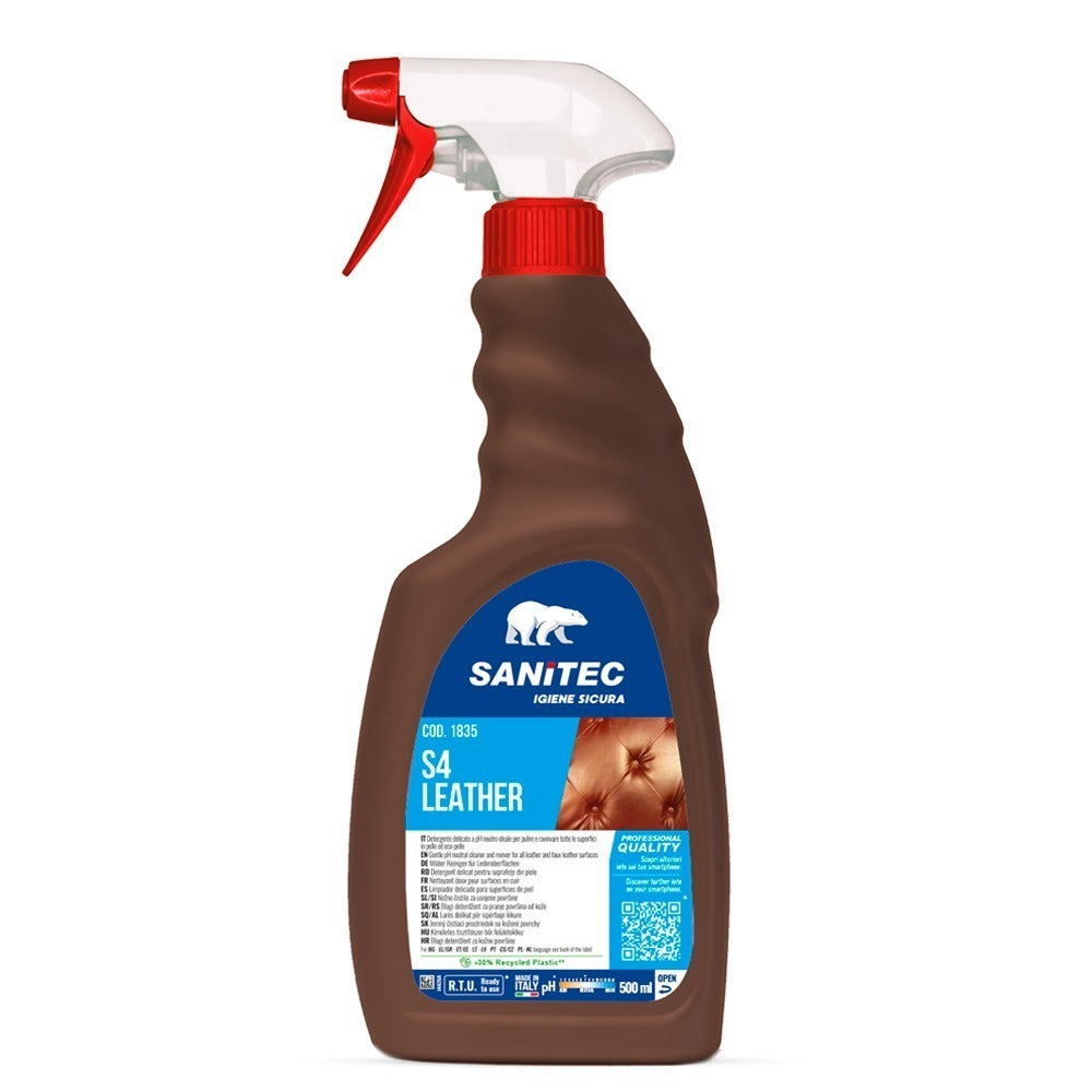Detergent pentru curățarea și hrănirea pielii, Sanitec S4 Leather, 500ml