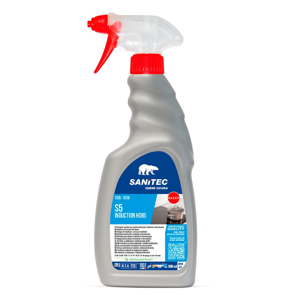 Detergent pentru plăci cu inducție vitroceramică, Sanitec S5 Induction Hobs, 500ml