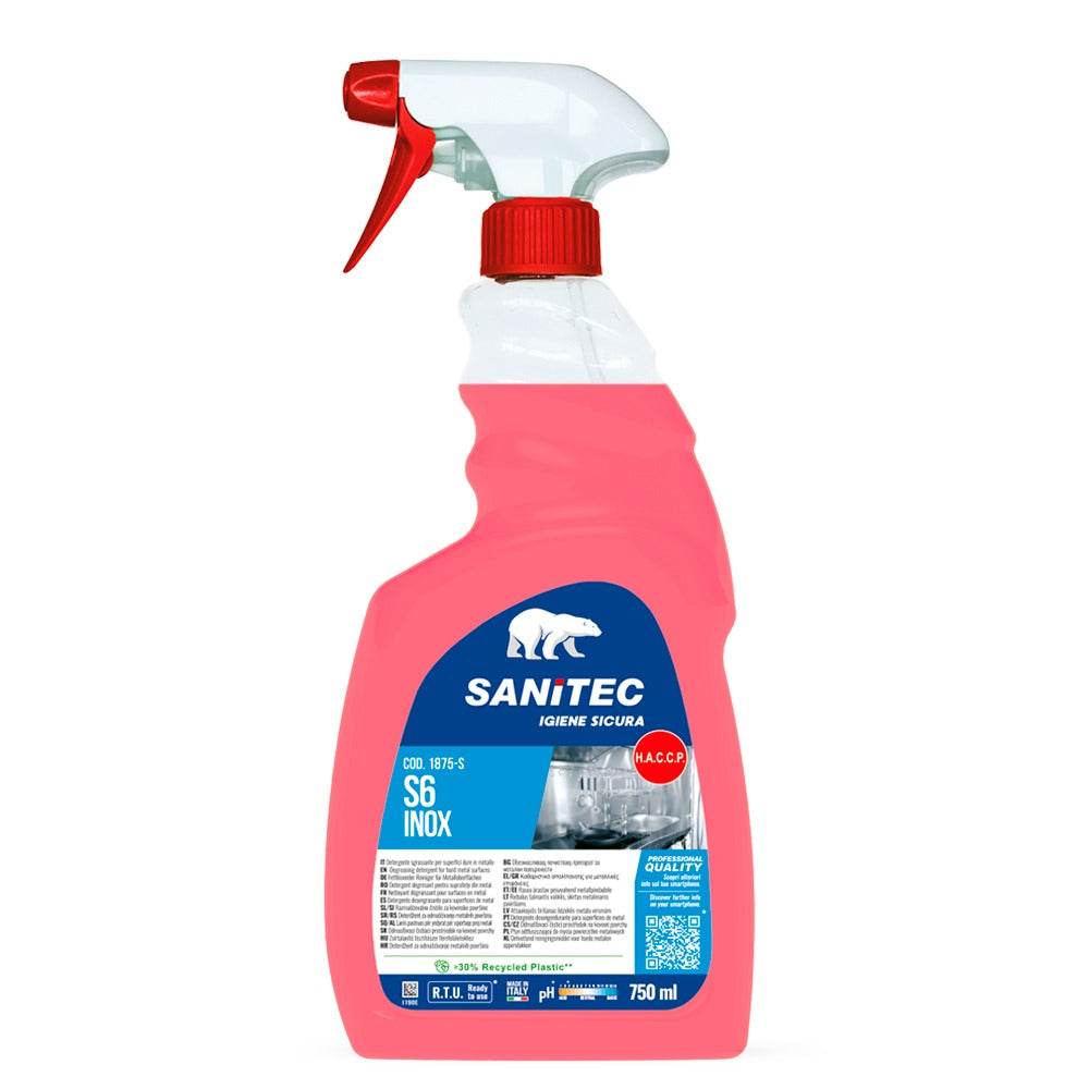 Detergent degresant pentru suprafețe din metal, Sanitec S6 Inox, 750ml