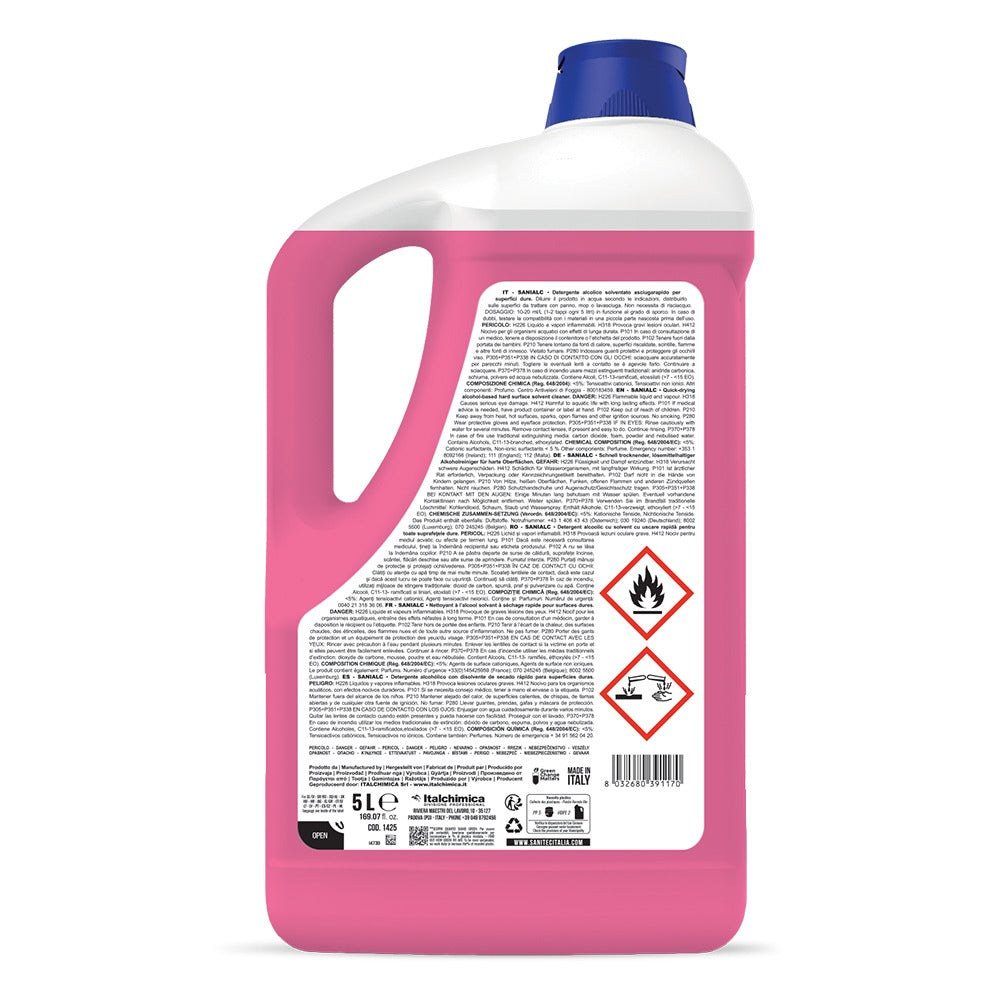 Detergent concentrat cu alcool, pentru suprafețe dure, Sanitec Sanialc, 5L