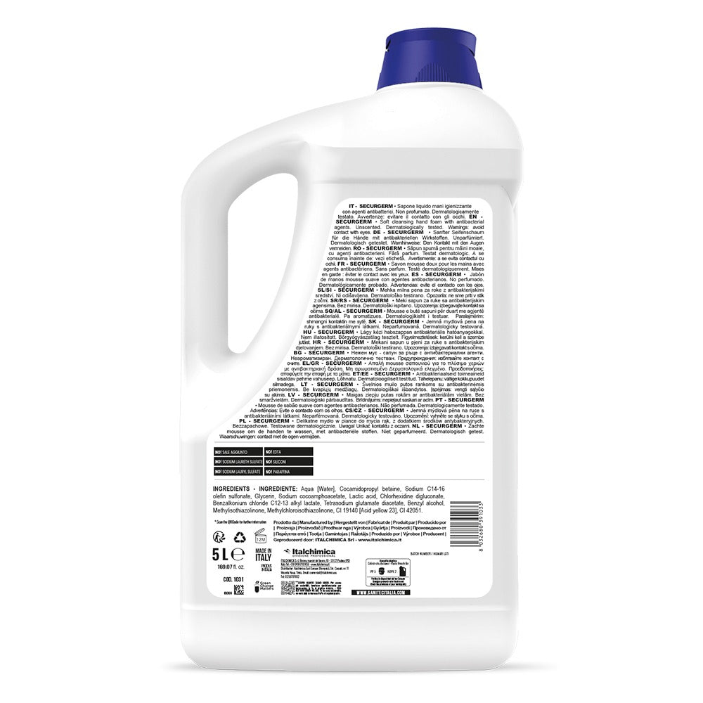 Săpun lichid igienizant, fără parfum, Sanitec Securgerm, 5L