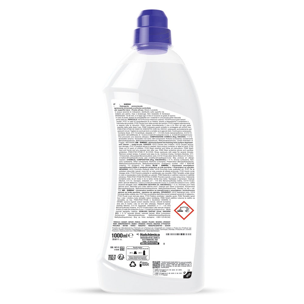 Detergent degresant concentrat pentru pardoseli, Sanitec Sirpav, 1L