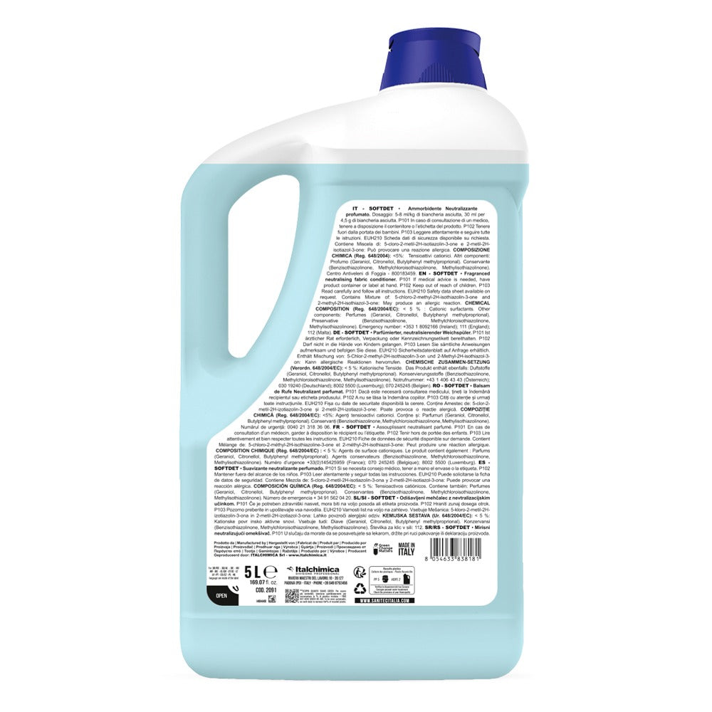 Balsam de rufe neutralizant, Sanitec SoftDet, cu parfum de orhidee, 5L