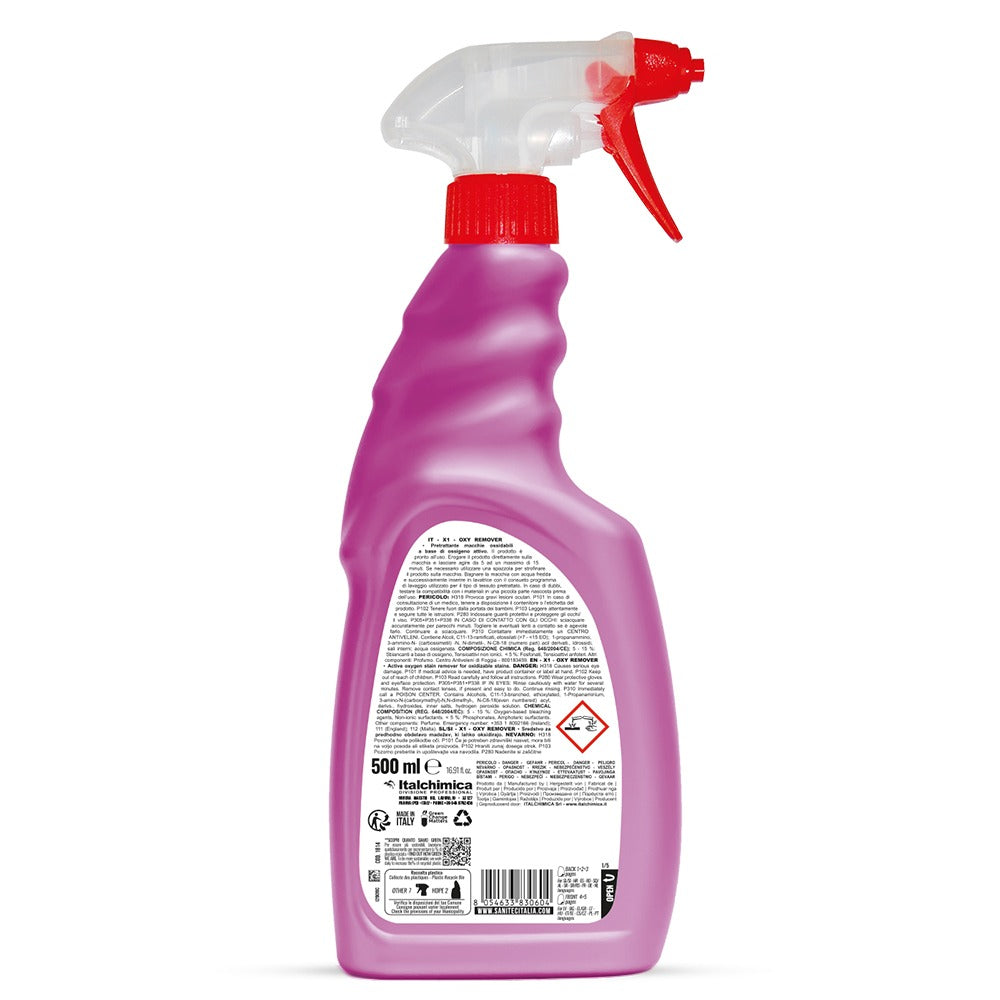 Soluție pretratare pete oxidabile, vin, cafea, Sanitec X1 Oxy Remover, 500ml