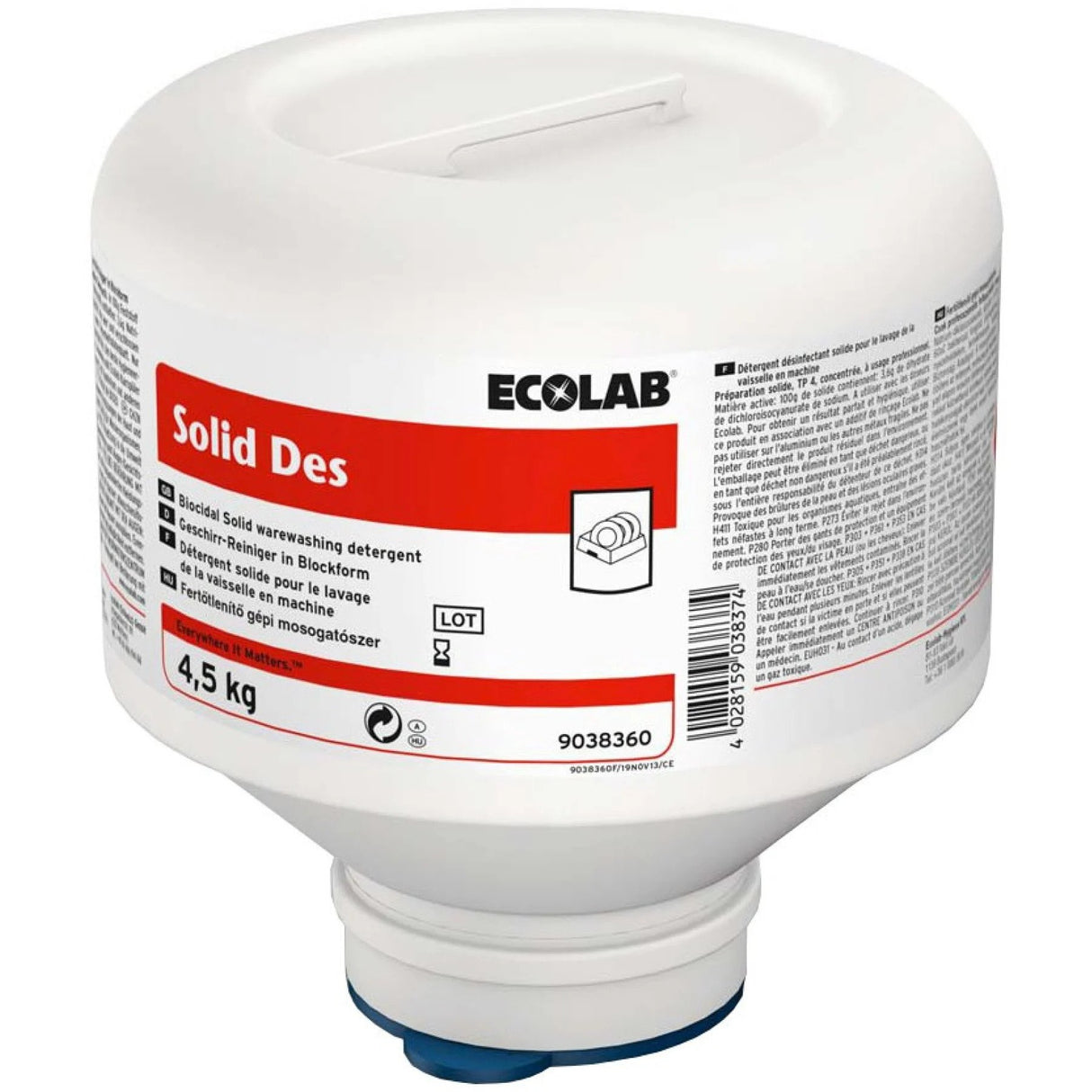 Ecolab Solid Des, detergent pentru mașina de spălat vase, 4,5kg
