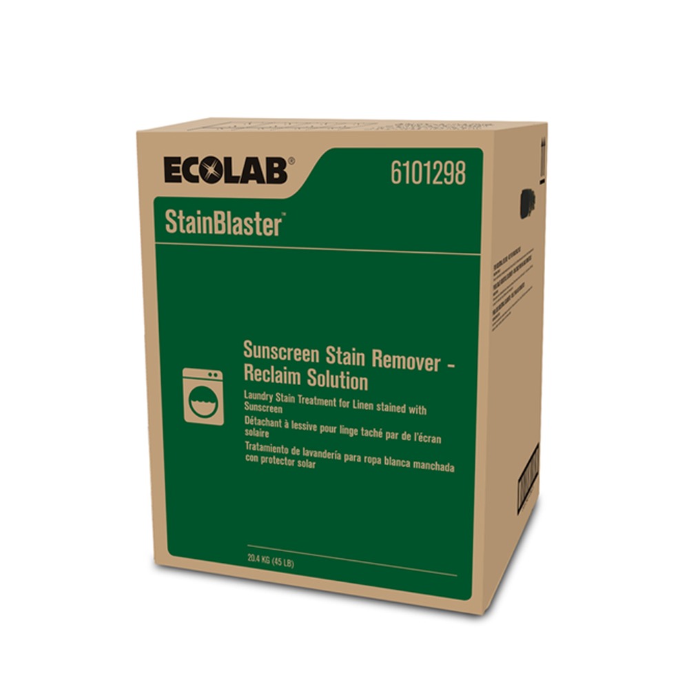 Ecolab Stain Blaster Sunscreen Stain Remover, detergent antipete pentru textilele pătate de cremă de protecție solară, 20kg