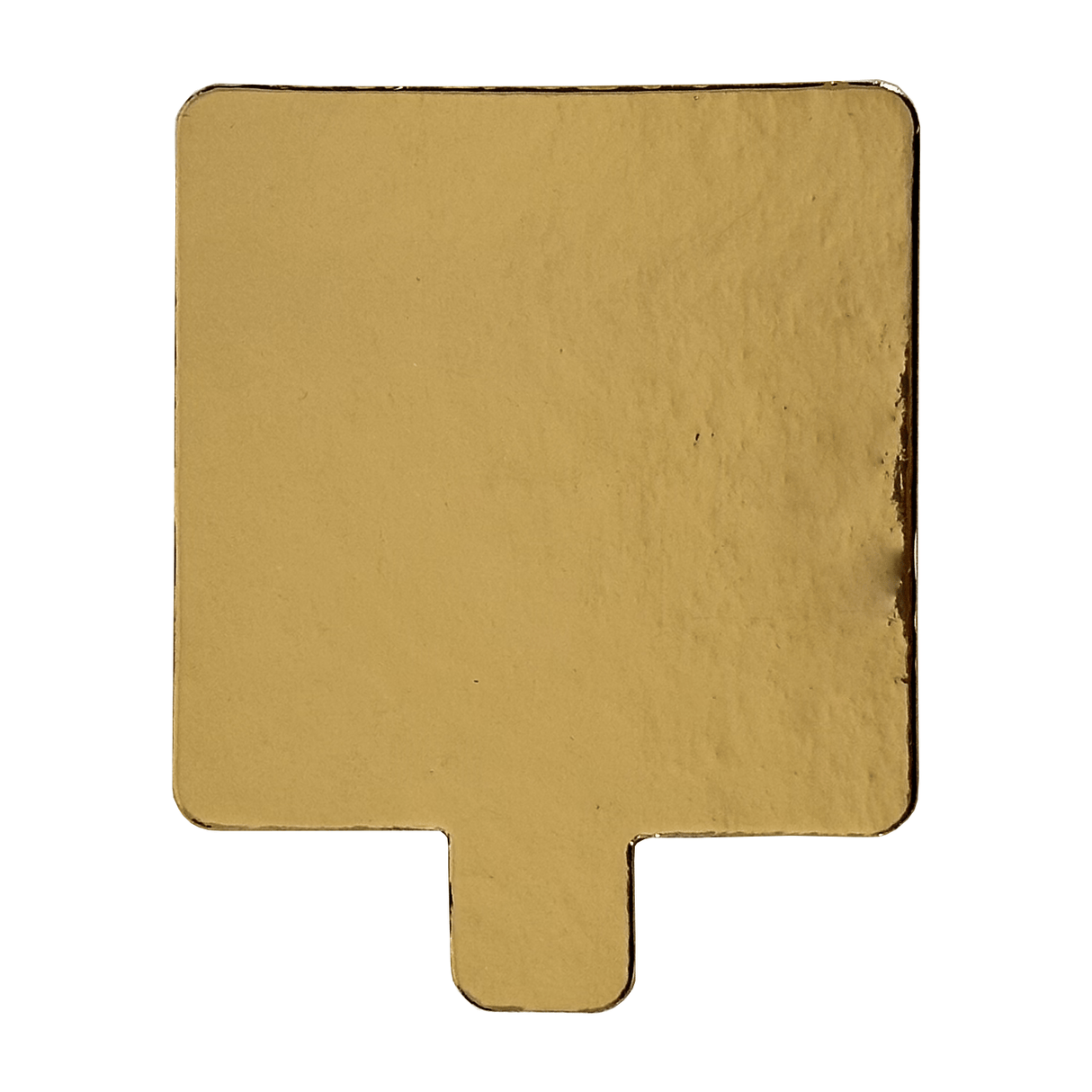 Suport prăjituri monoporție carton auriu, 8x8 cm