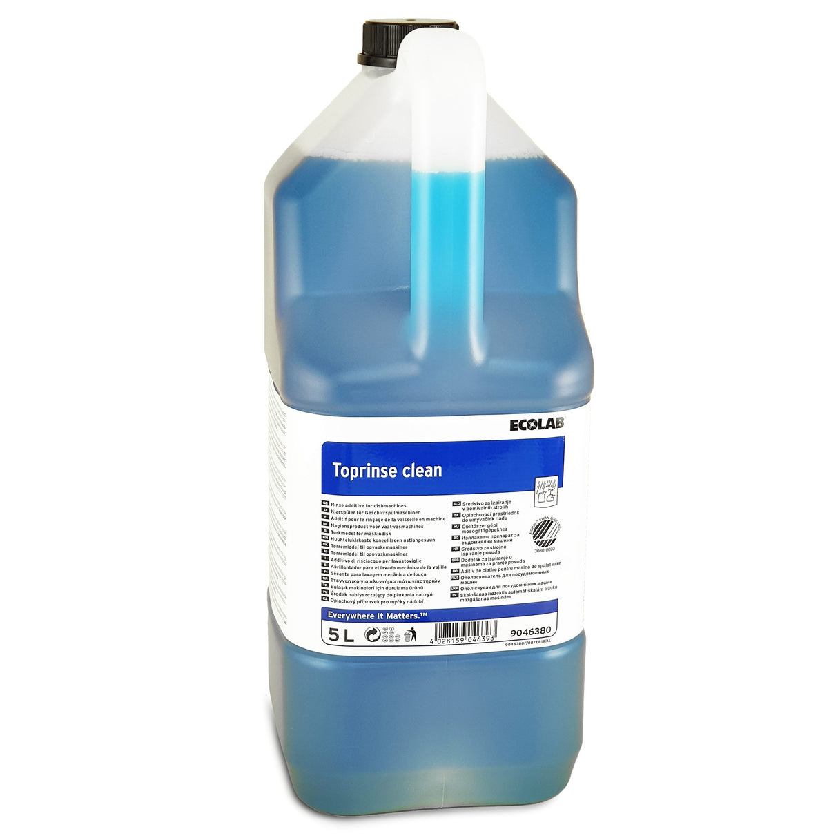 Ecolab Toprinse Clean, aditiv de clătire pentru mașinile profesionale de spălat vase, 5L