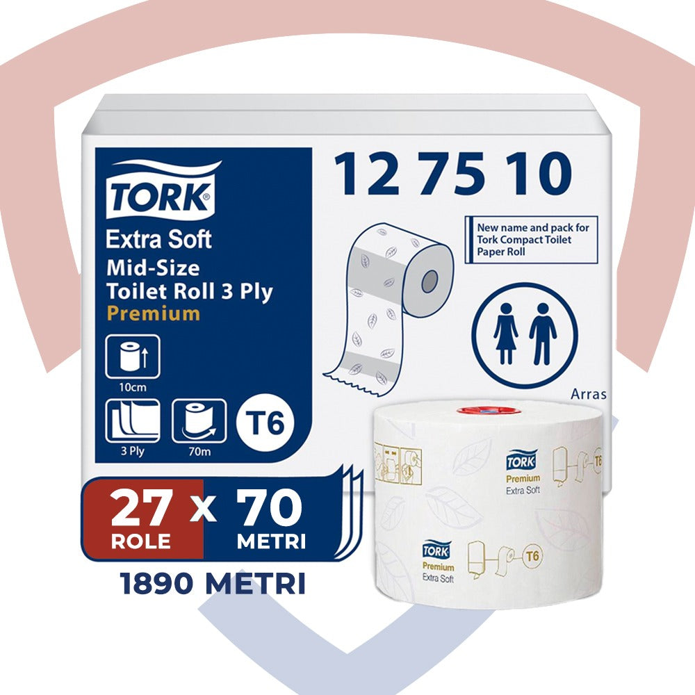 Tork Premium Extra Soft T6, hârtie igienică, 3 straturi, 70m, 127510