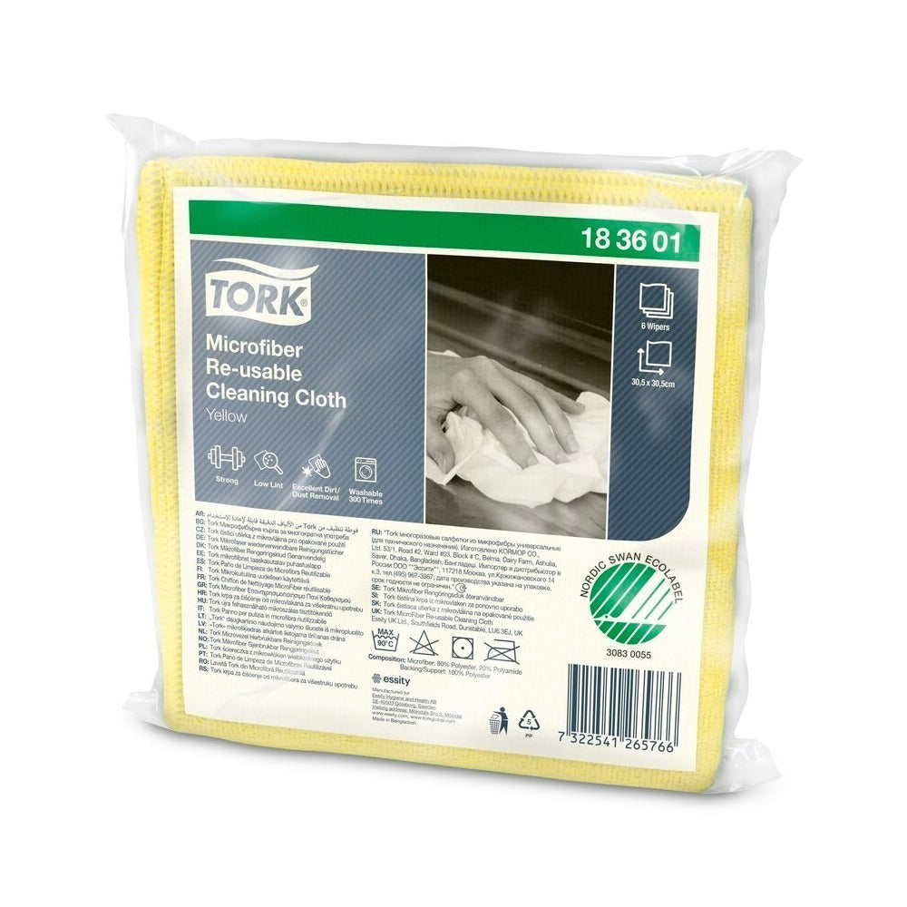 Lavetă reutilizabilă microfibră, Tork, 30x30cm, 183601