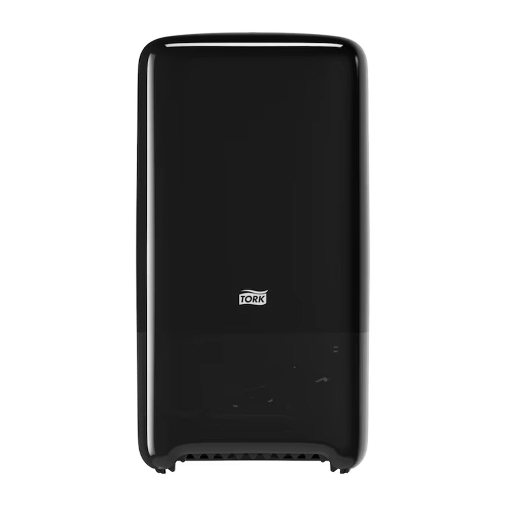 Dispenser hârtie igienică, 2 role, Tork Twin Mid-Size, negru, 557508