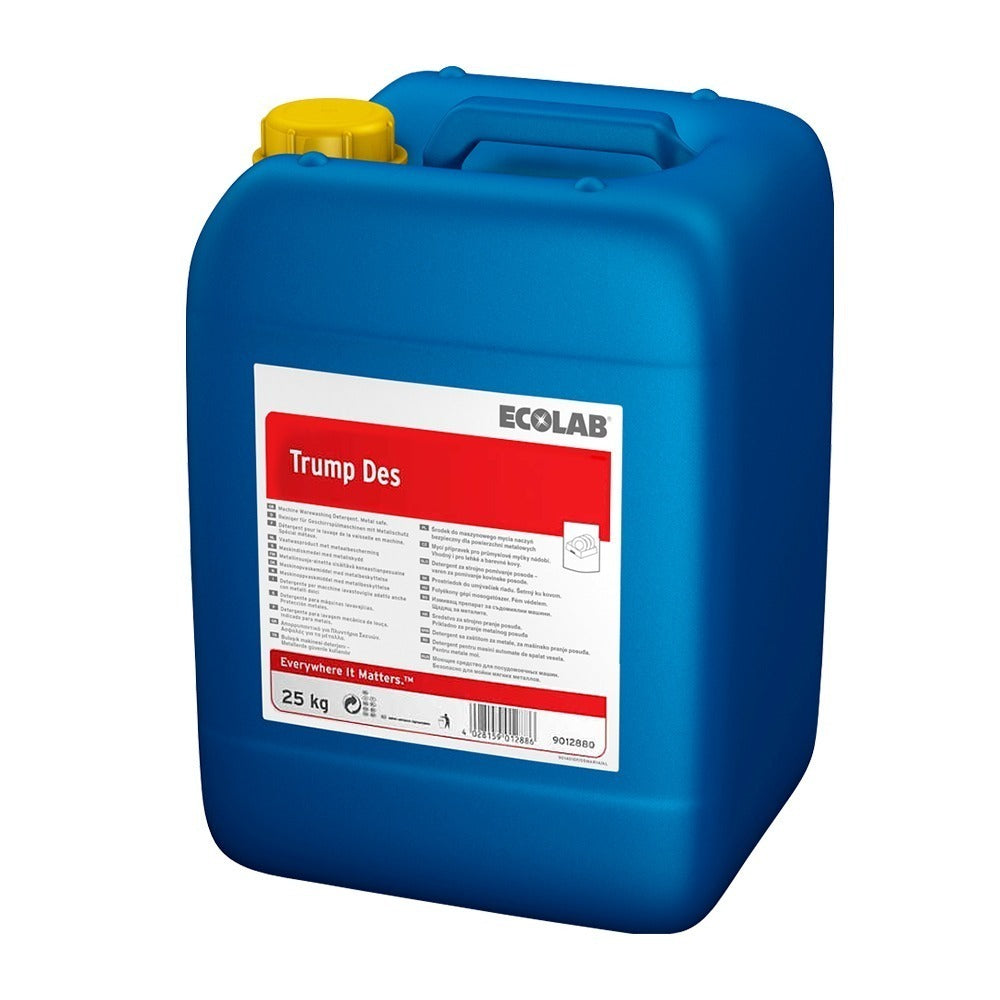 Ecolab Trump Des, detergent dezinfectant pentru mașina de spălat vase, cu aviz biocid MS, 25kg