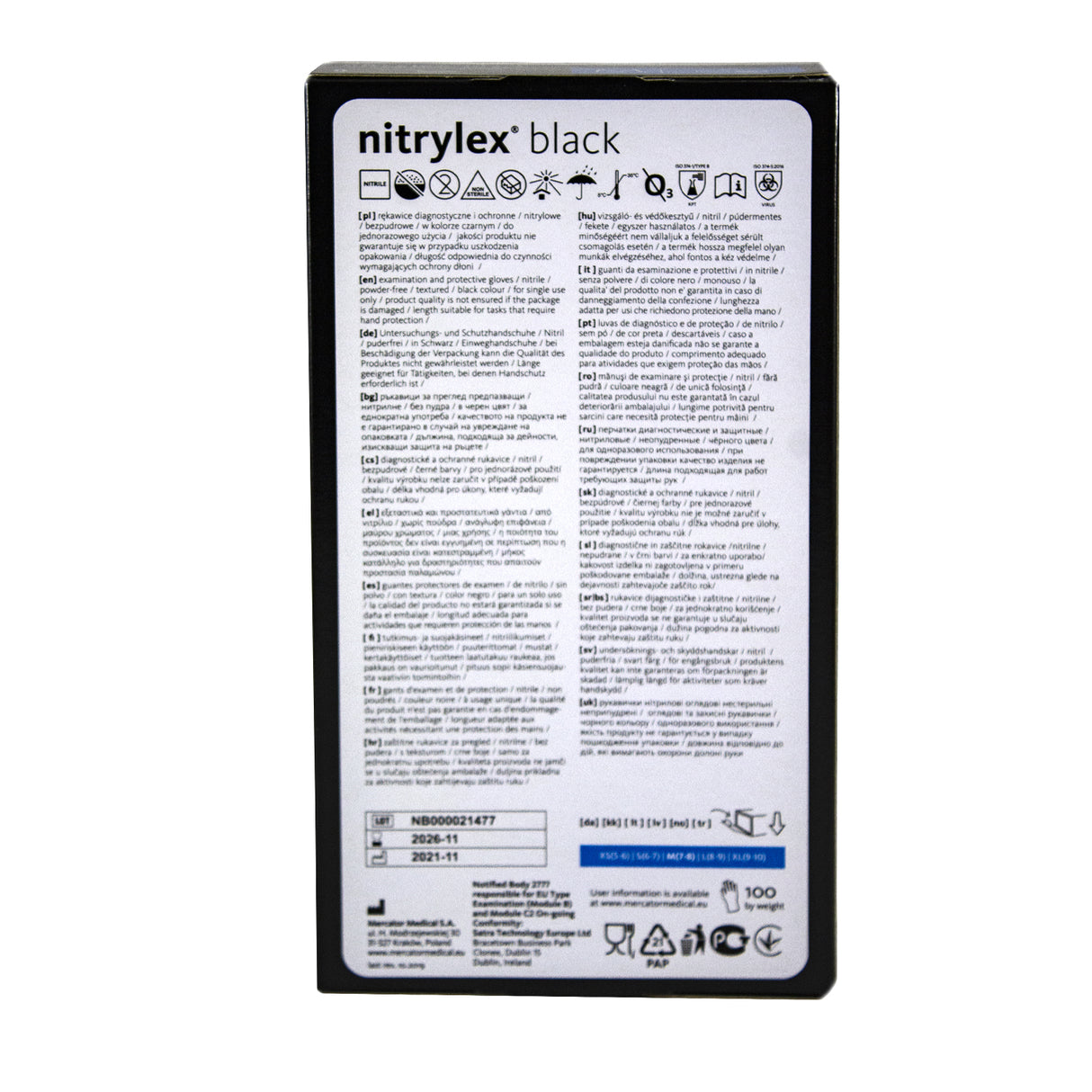 Manusi, Nitrylex, negre, marimea M, (100buc/set)