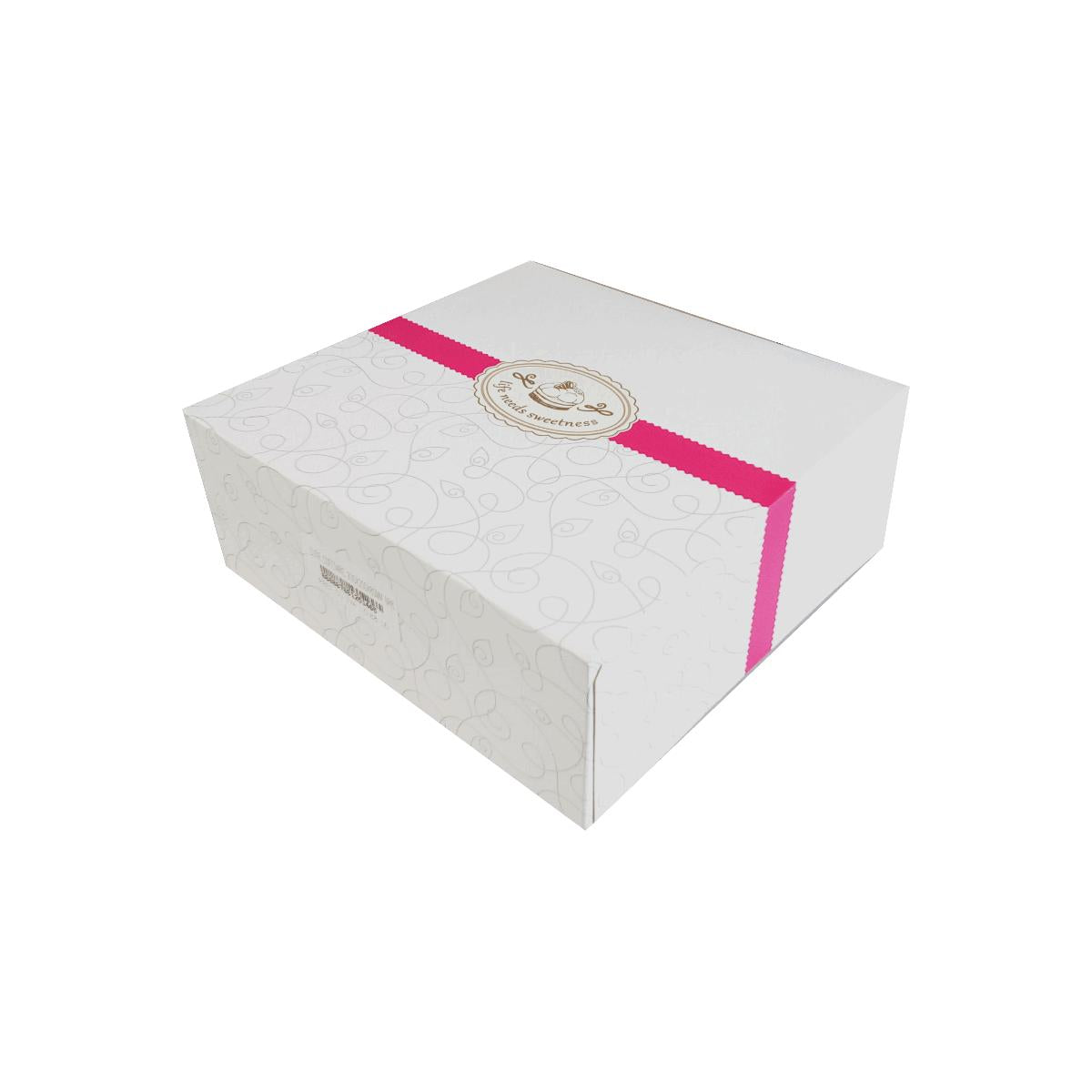 Cutie pentru prăjituri, Diamond, alb, 20x20x8 cm