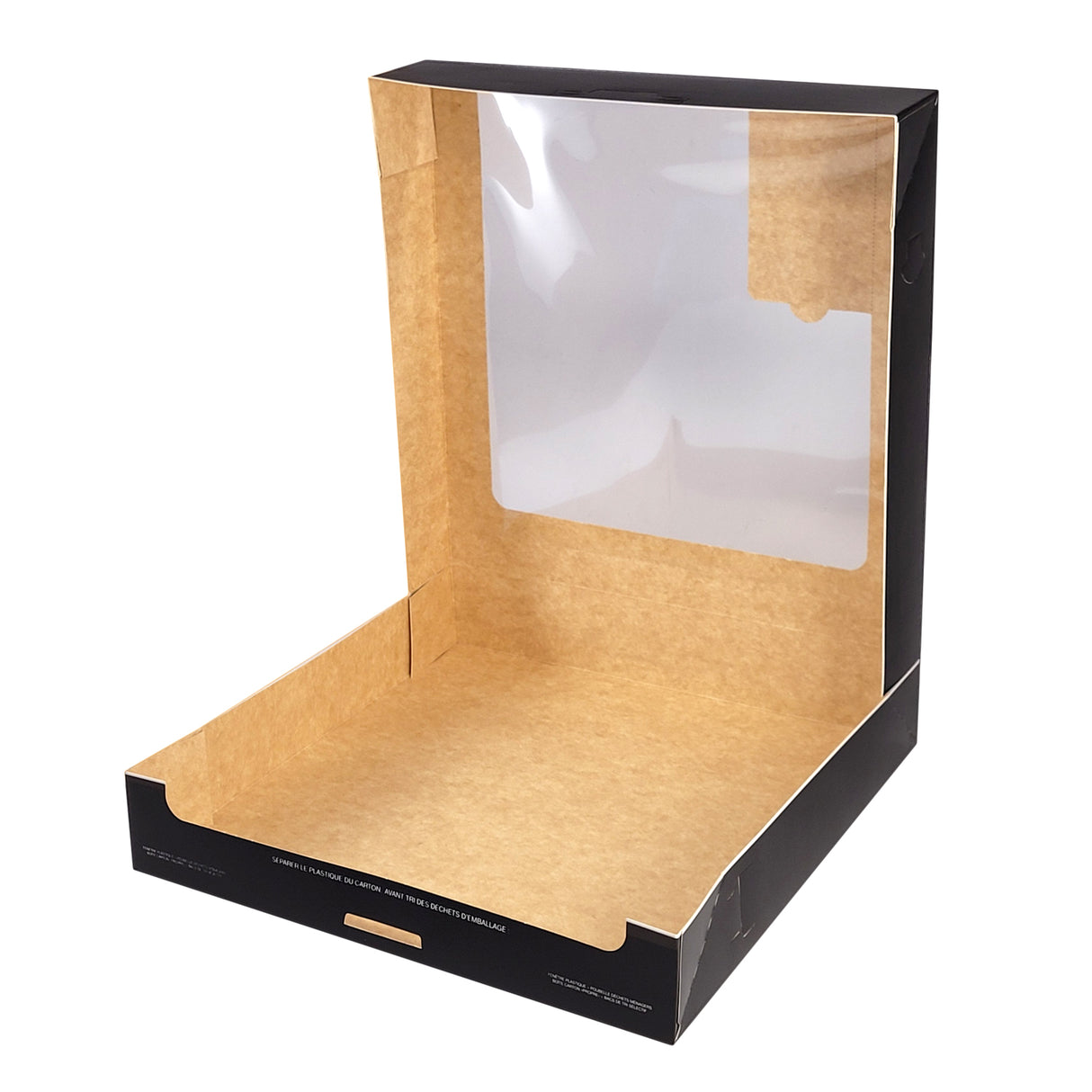 Cutie pentru prăjituri, NOIRE, cu capac atașat, margini negre, 28x28x5cm