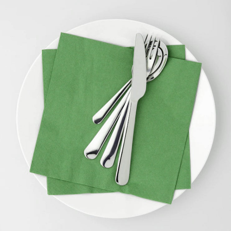 Servetele Mank Tissue, culoarea verde inchis, 33x33 cm, pliat in 8, ecologice, biodegradabile, (100buc/set)