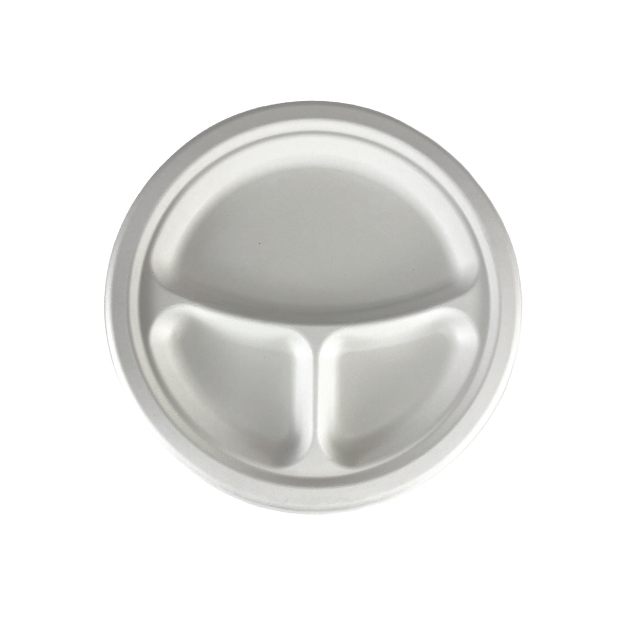 Farfurii Biodegradabile 3 compartimente, rotunde, 26 cm, (50buc/set)