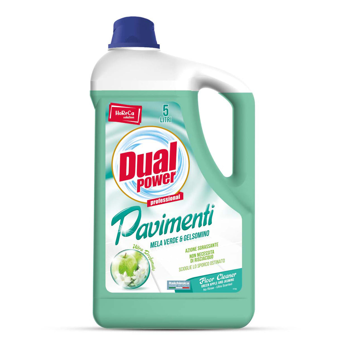 Detergent pentru pardoseli, mar verde si iasomie, Dual Power, 5 L