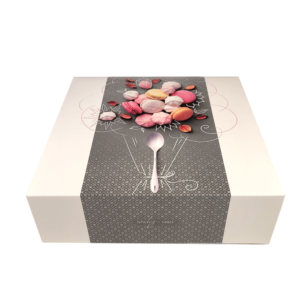 Cutie pentru prăjituri Rendez Vous, cu capac atașat, 32x32x8 cm