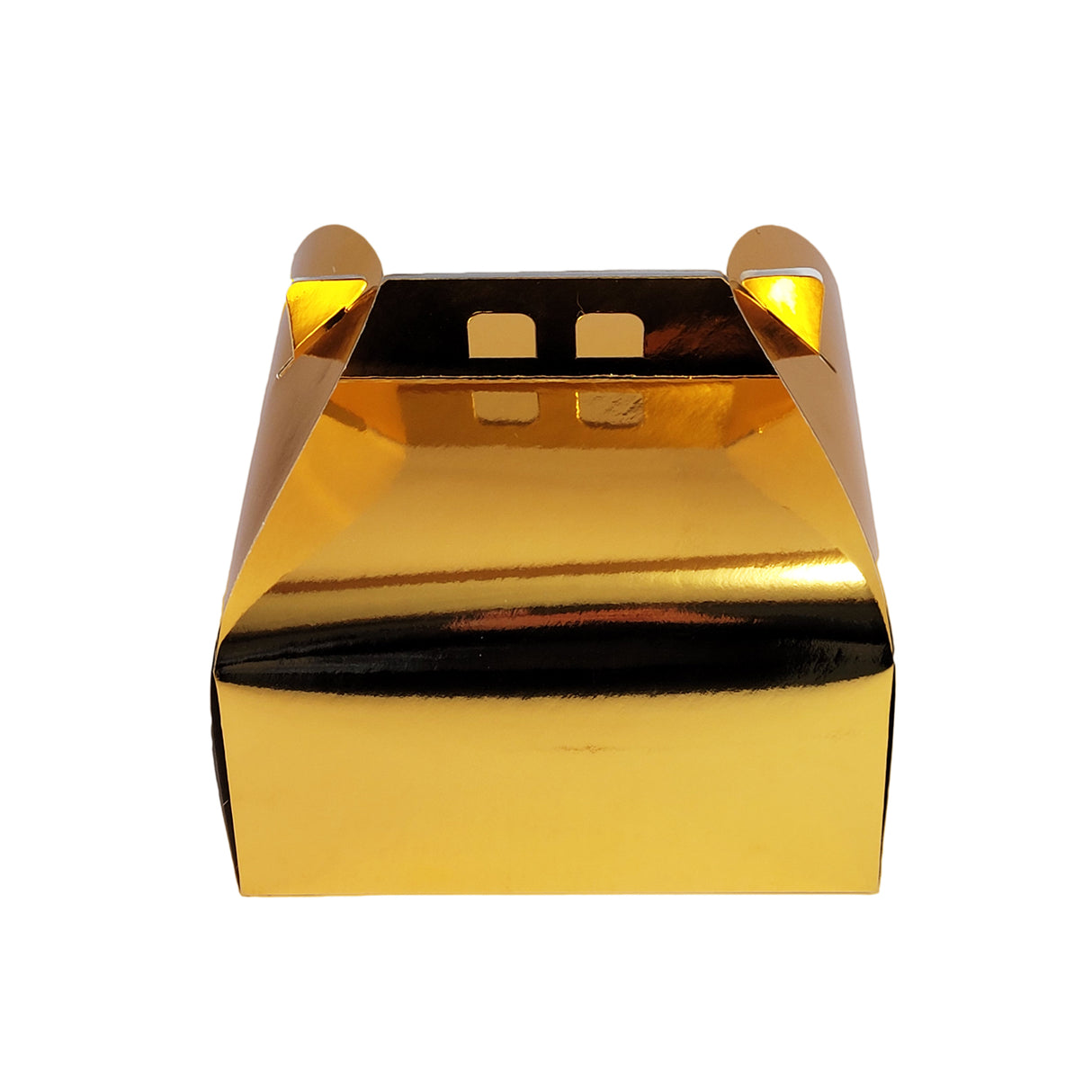 Cutie pentru tort, aurie, 25x25cm