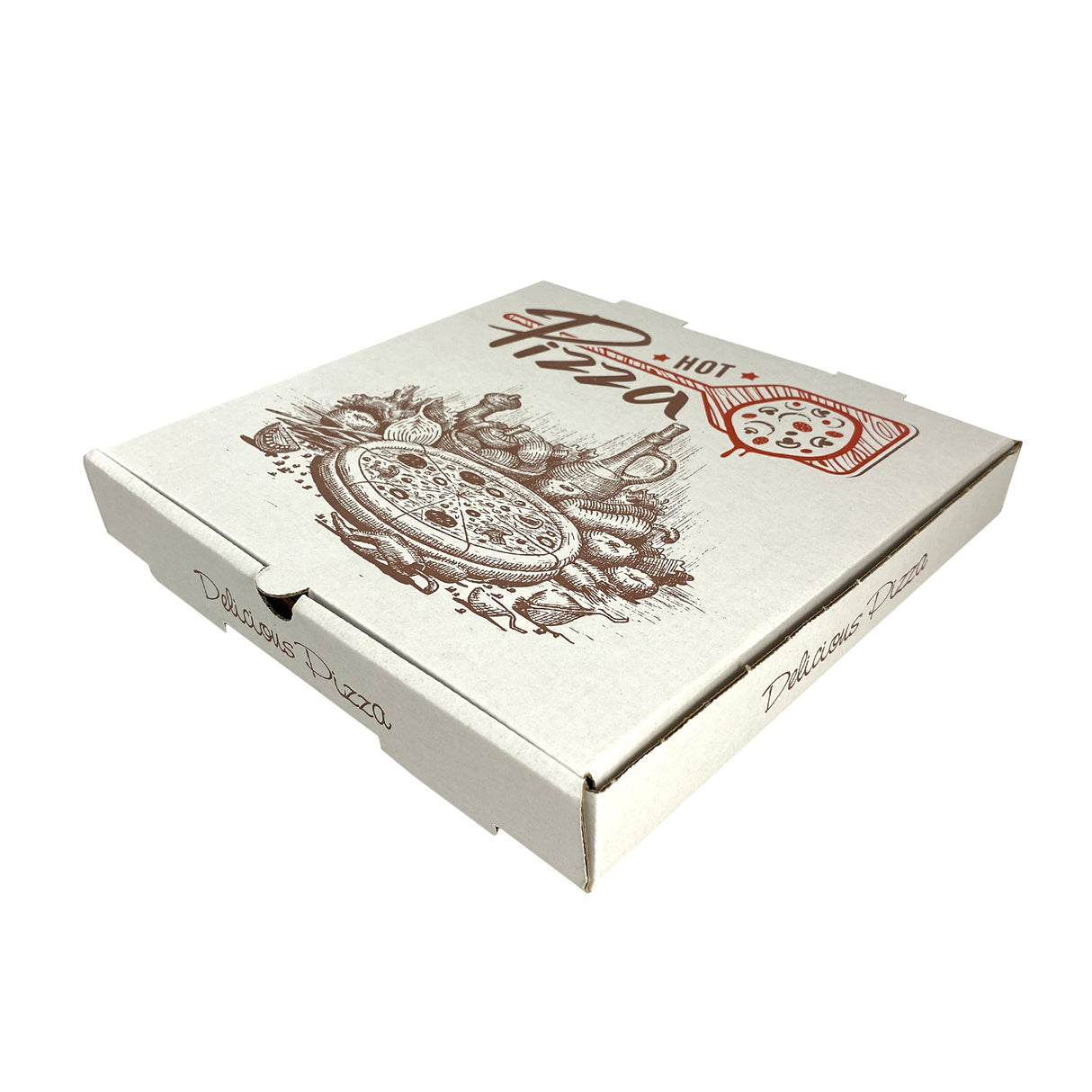 Cutie pentru pizza, alba 25x25 cm, (100 buc/set)