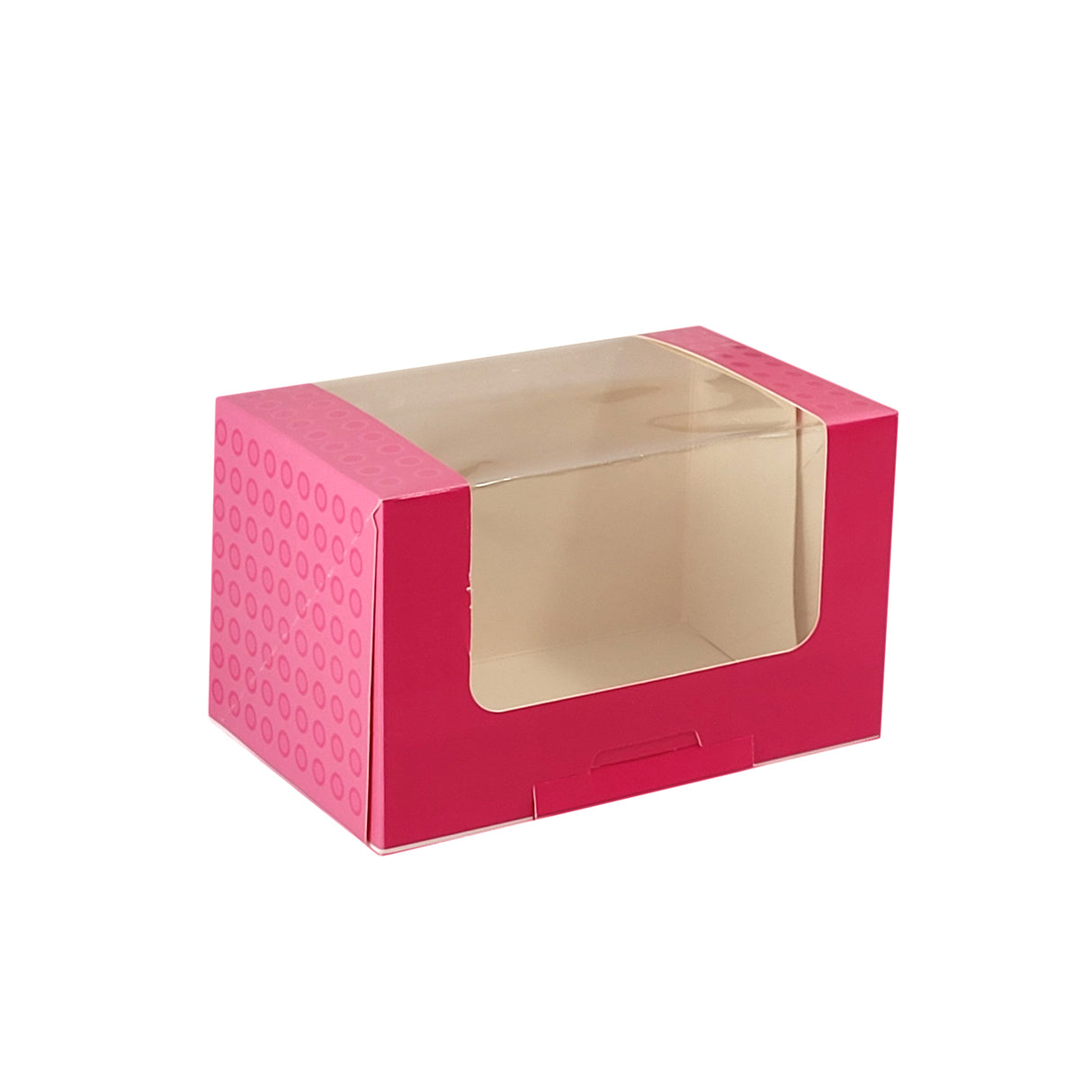 Cutie pentru prăjituri, HAUTE VISION, cu fereastră, roz, 16x11x10cm
