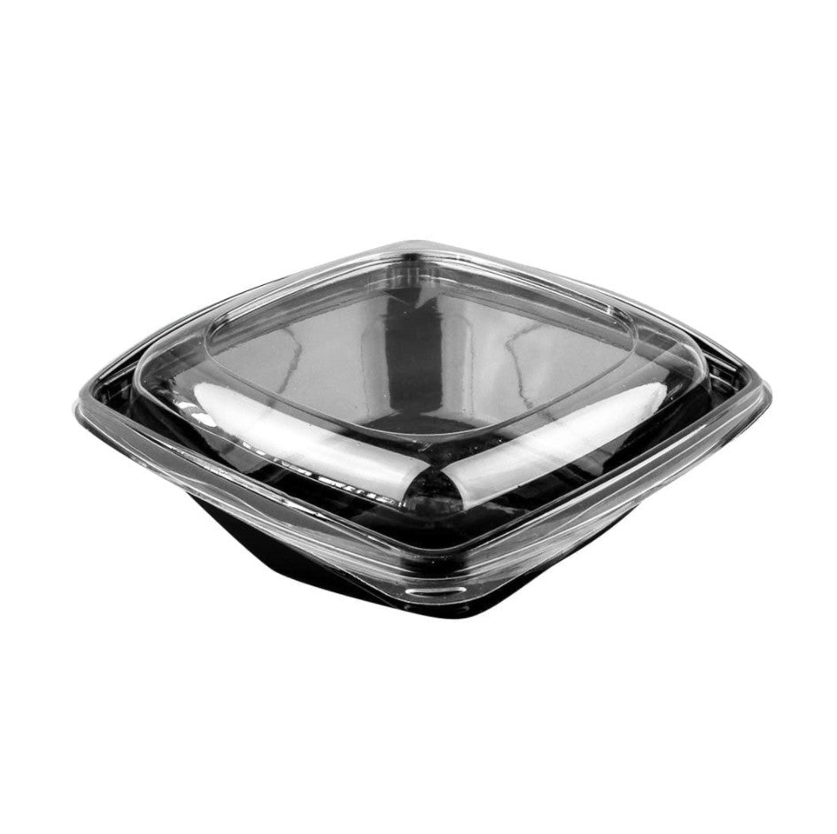 Caserolă pentru catering neagra, cu capac transparent, 750cc, (50buc/set)