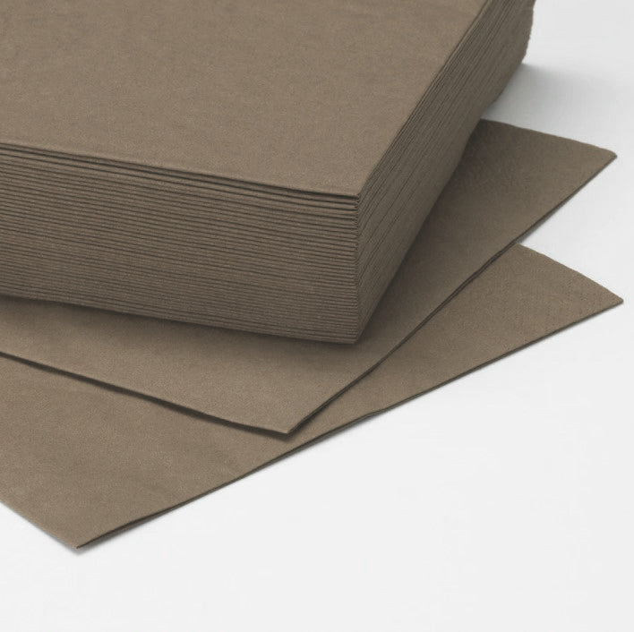 Servetele MANK maro, 40x40 cm, impaturite in 8 pliuri, (100buc/set)