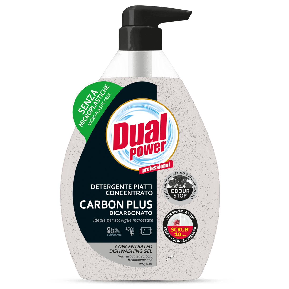 Detergent de vase, Dual Power Carbon Plus Bicarbonato, 600ml