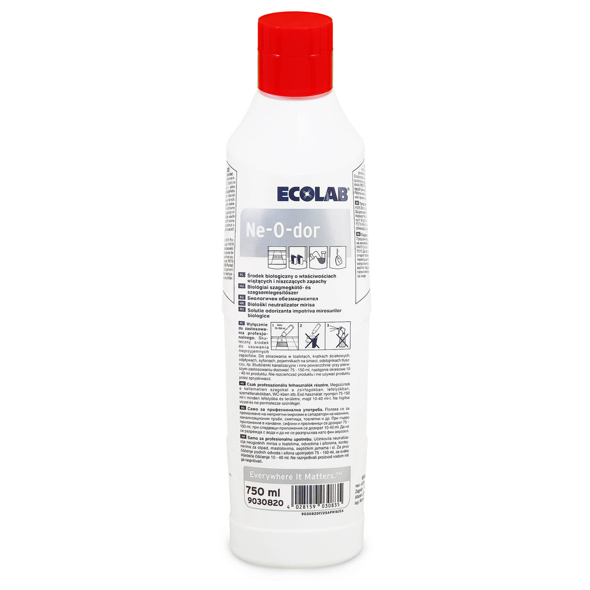 Ecolab Ne-O-Dor, neutralizator biologic de mirosuri neplăcute și pestilențiale, 750ml