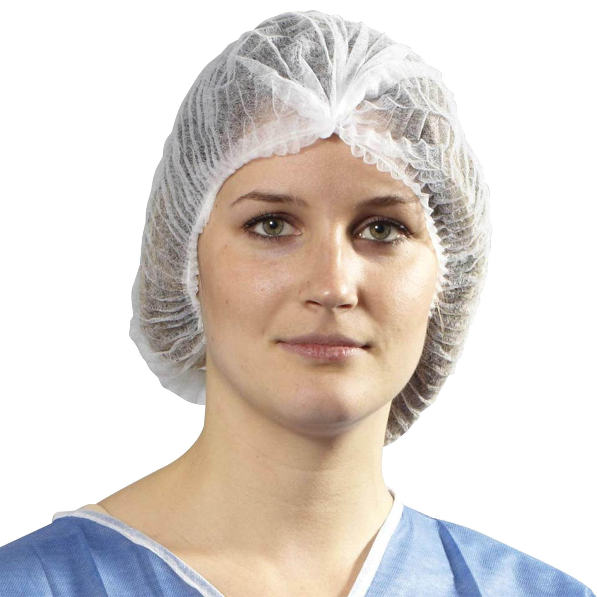 Bonete clip cu elastic, din fibra de polietilena alba, (100buc/set)