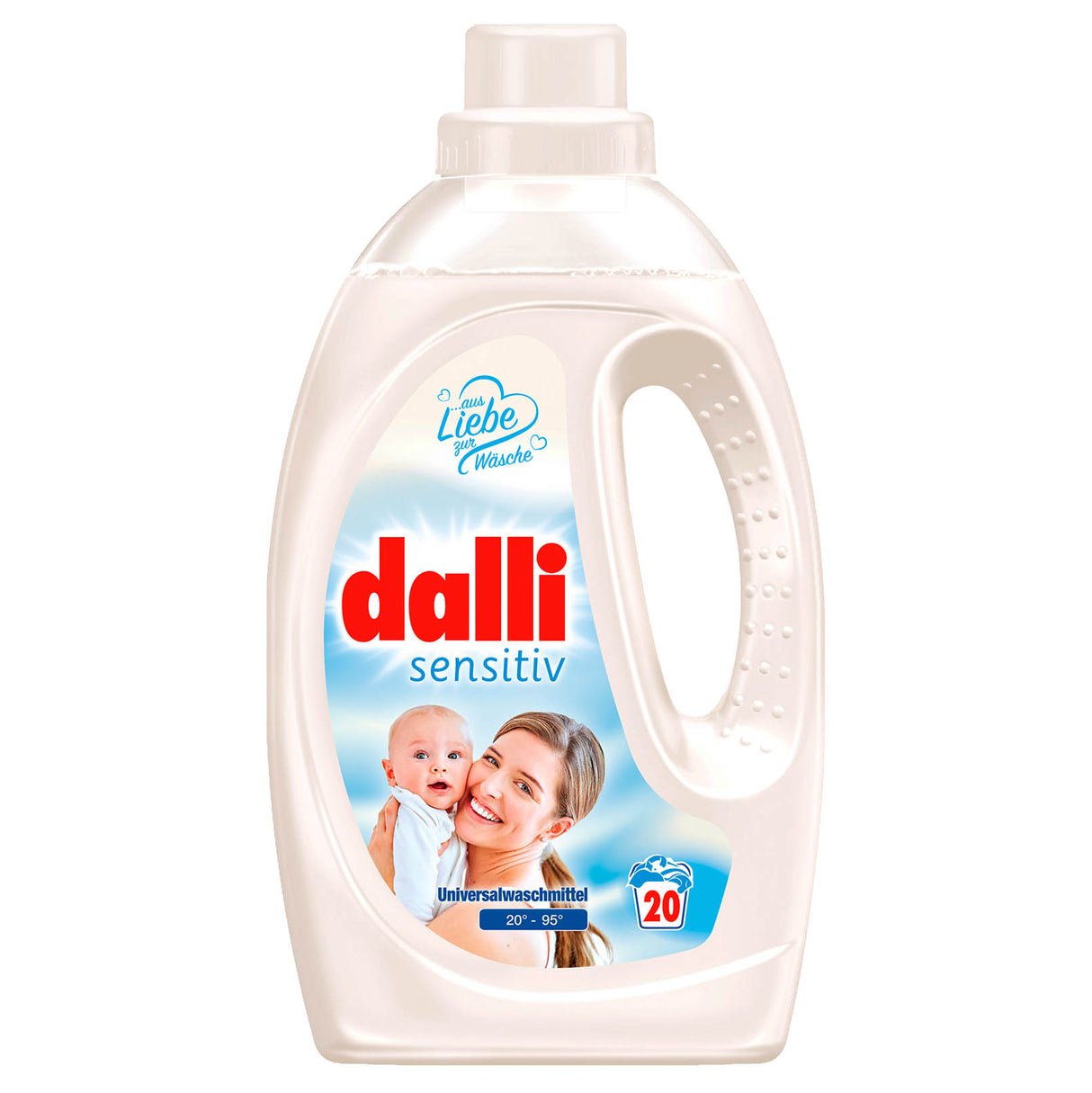 Detergent lichid pentru rufe de bebelusi, cu pH neutru pentru piele sensibila si efect antialergic BABY SENSITIV DALLI 1,1L / 20 spalari