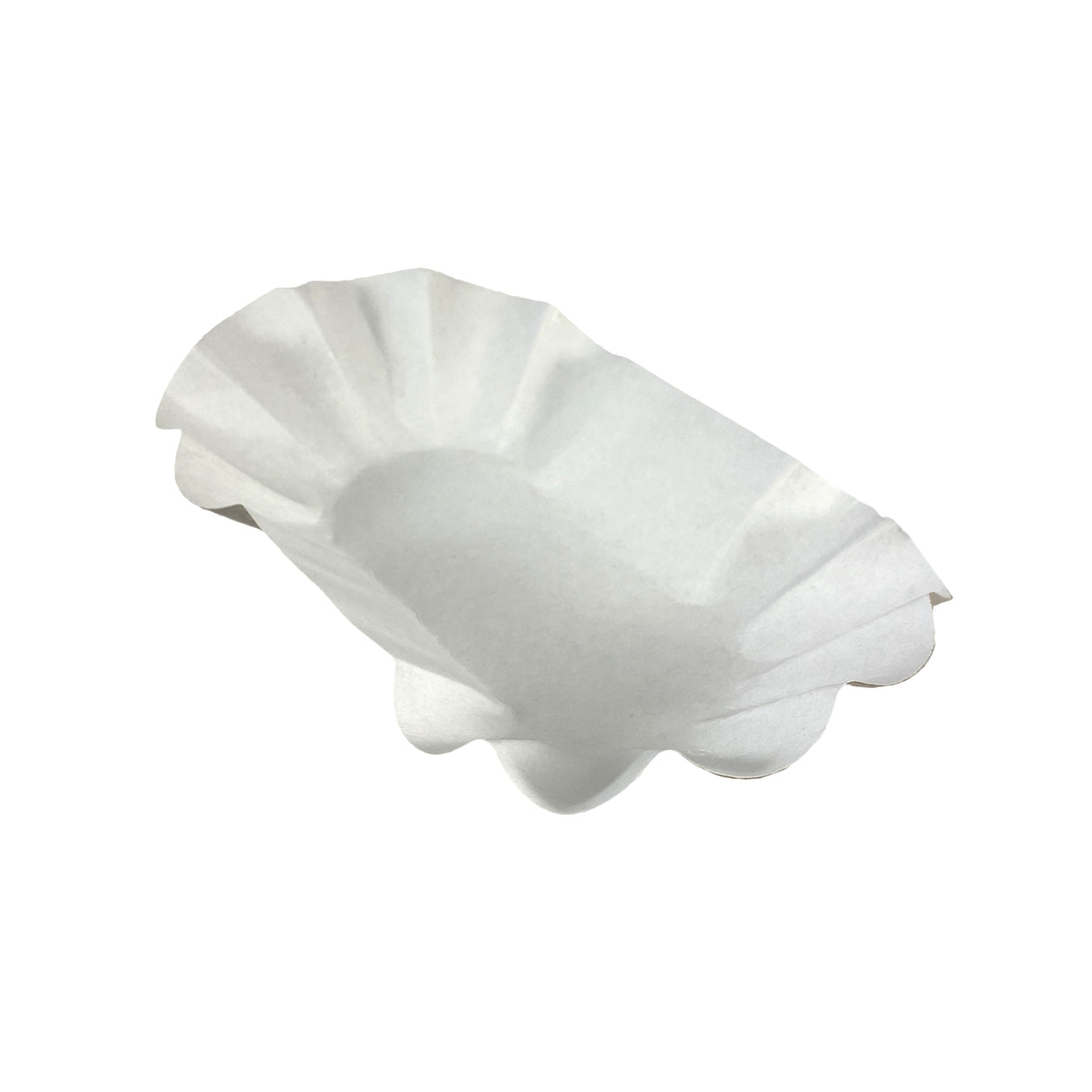 Tăviță pentru prăjituri, ovală, alb, 12x5 cm, (100buc/set)