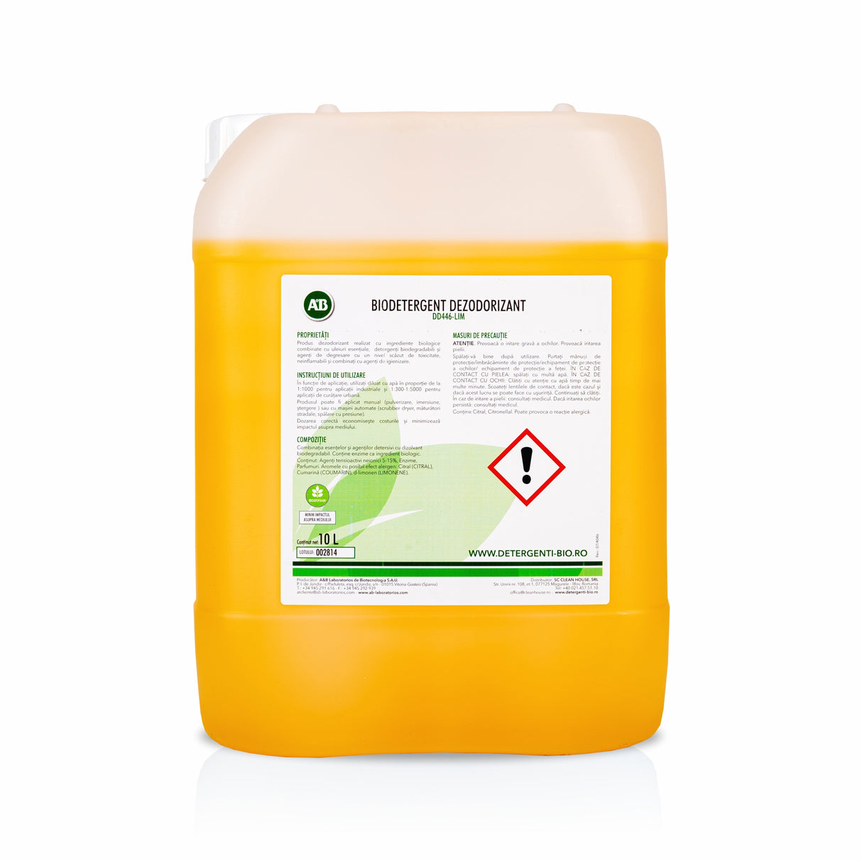 Biodetergent Organic AB LABORATORIOS 10 L
