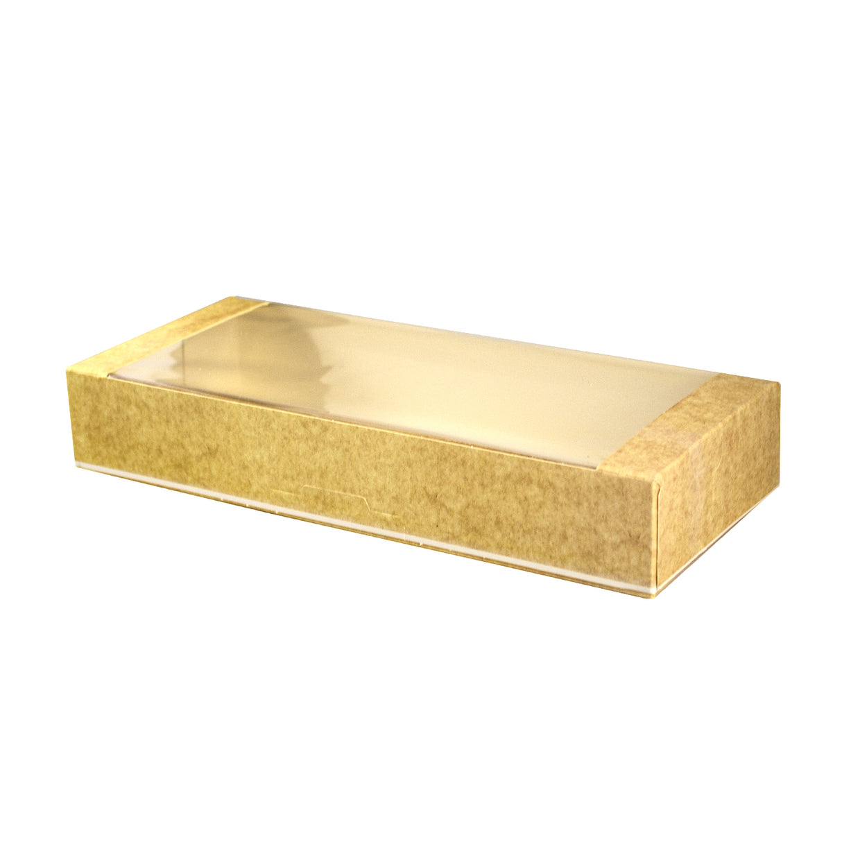 Cutie pentru prăjituri, kraft natural, cu fereastră, 32x14x5 cm