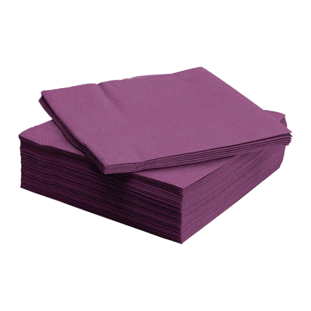 Servetele Mank Tissue, de culoare mov, 33x33 cm, pliat in 8, ecologice, biodegradabile, (100buc/set)