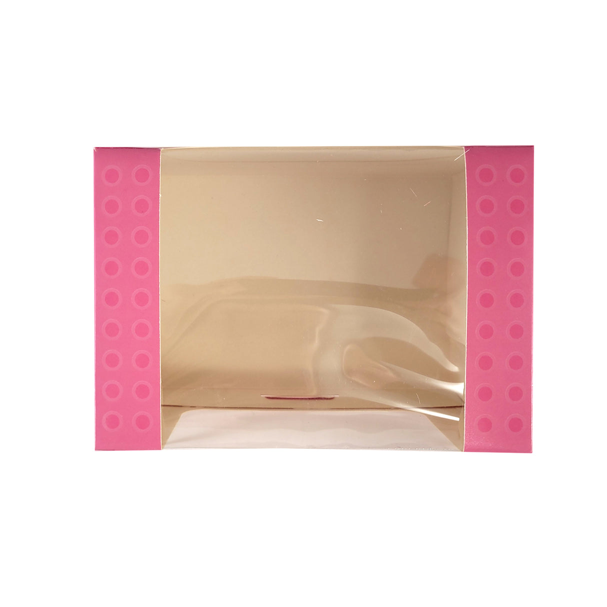 Cutie pentru prăjituri, HAUTE VISION, cu fereastră, roz, 16x11x10cm